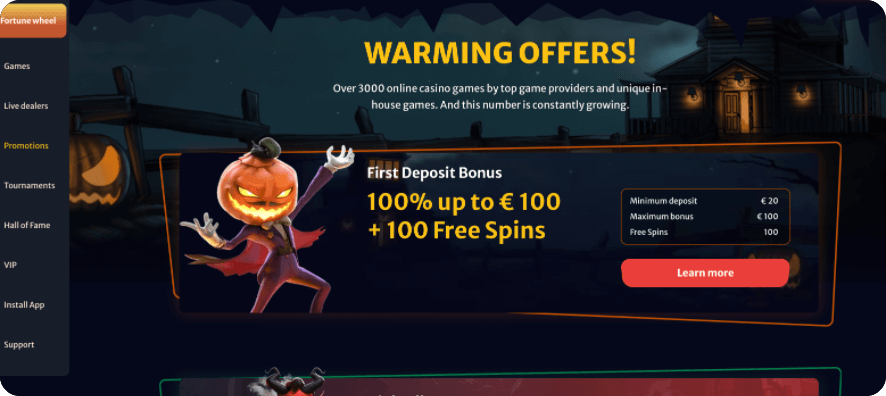 Hell Spin WARMING OFFERS